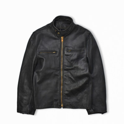 70's Lesco Leathers シングルレザーライダースジャケット 44