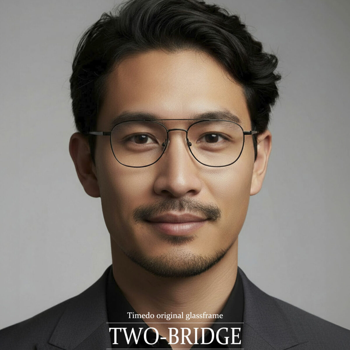 TWO-BRIDGE KT709 / 度付き 度入り メガネ