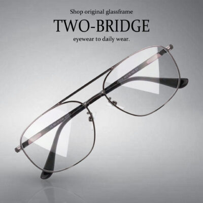 TWO-BRIDGE KT709 / 度付き 度入り メガネ