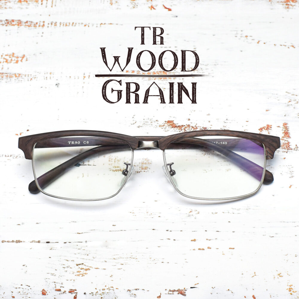 TR-WOODGRAIN 6081 / 度付き 度入り メガネ