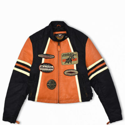 Harley-Davidson レザーナイロン切替 レーシング ジャケット M