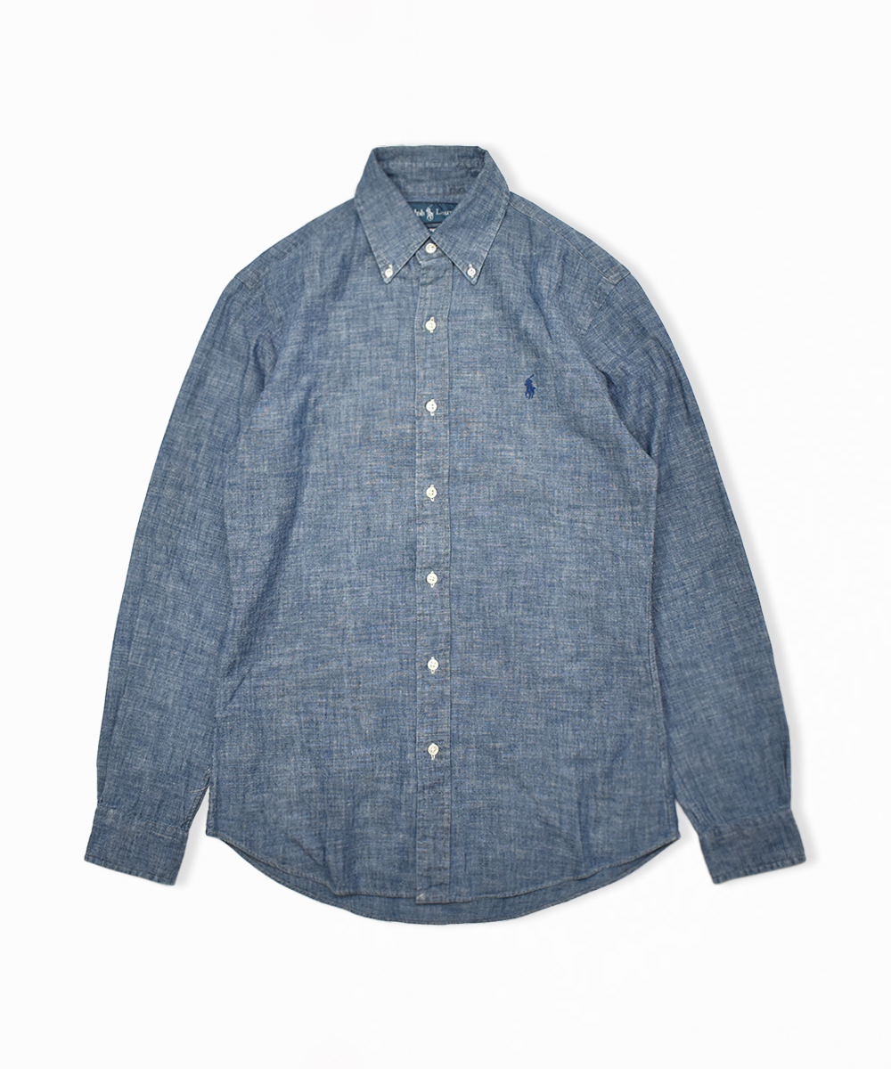 RalphLauren カスタムフィット ボタンダウン シャンブレーシャツ XS