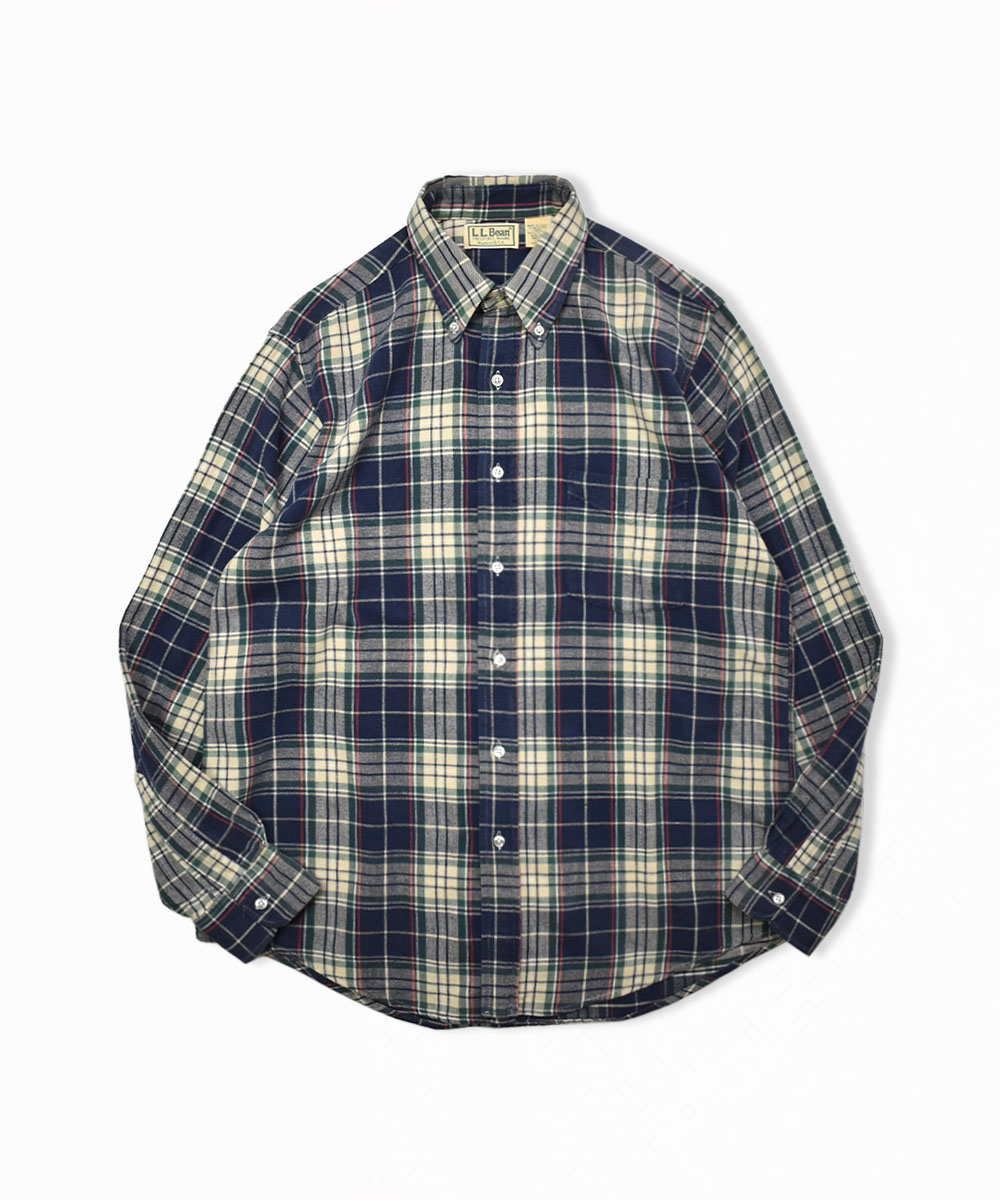 90's USA製 L.L.Bean ボタンダウン フランネル シャツ M