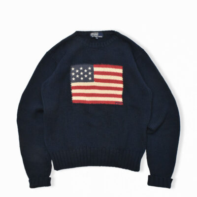 90's Polo RalphLauren 星条旗 コットン ニット 160