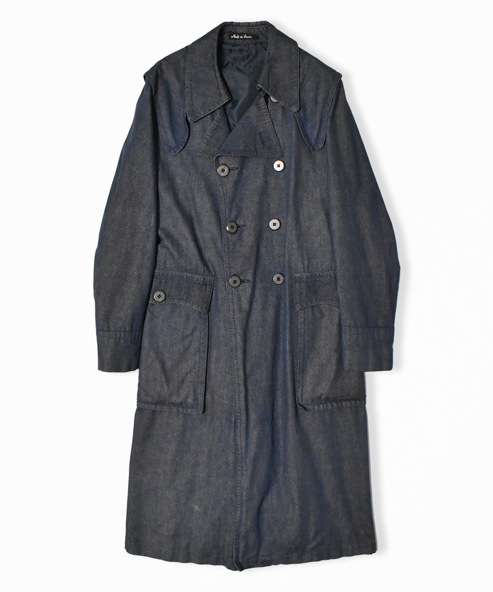 60-70's イングランド製 ヴィンテージ テンセル デニム トレンチ コート