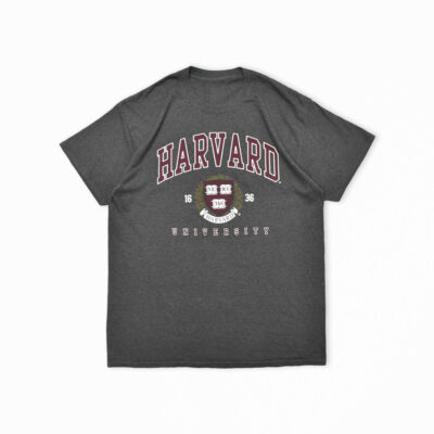 ハーバード大学 カレッジプリント Tシャツ チャコールグレー 霜降り