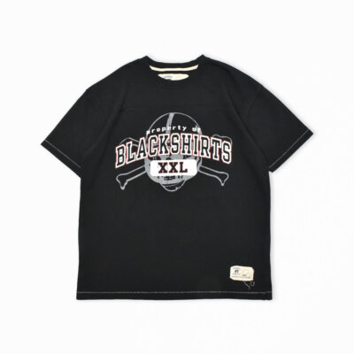 Russell Athletic BLACKSHIRTS スカルロゴ Tシャツ L