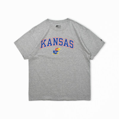 RUSSELL KANSAS カレッジロゴ プリント Tシャツ グレー L
