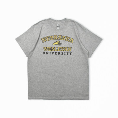 GILDAN ネブラスカ・ウェズリアン大学 カレッジロゴ Tシャツ グレー L