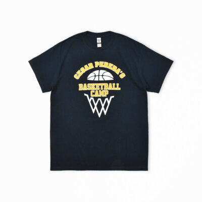 GILDAN セザー・ペレダズ・バスケットボールキャンプ Tシャツ ネイビー M