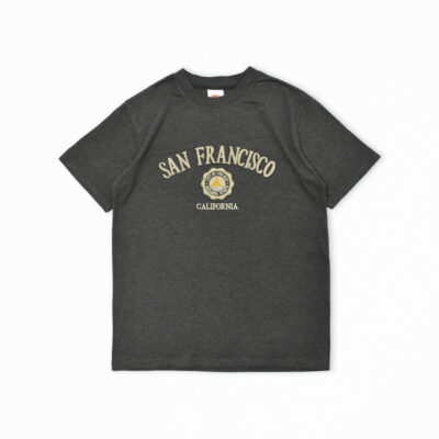 サンフランシスコ ワッペン 刺繍 Tシャツ チャコールグレー M